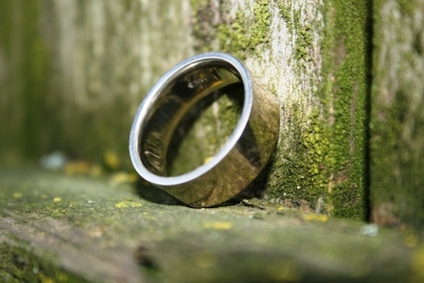 Groom wedding ring.