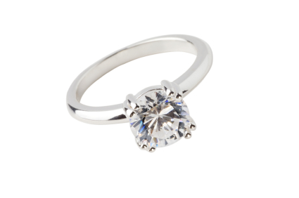 Diamond engagement ring.