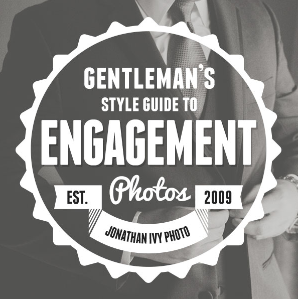 Black & white photo of guy in suite with style guide logo.