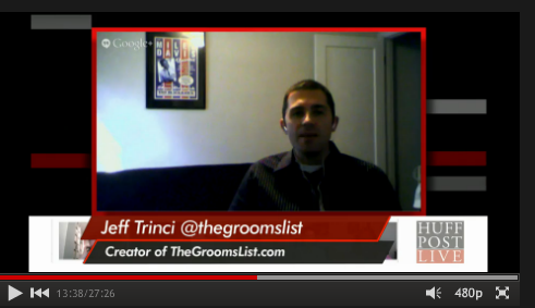 HuffPost Live Interview of Jeff Trinci, creator of The Groom's List.