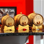 Personalized Oak Whiskey Barrels.